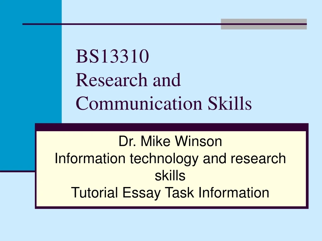 bs13310 research and communication skills