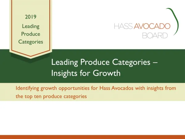 Leading Produce Categories – Insights for Growth