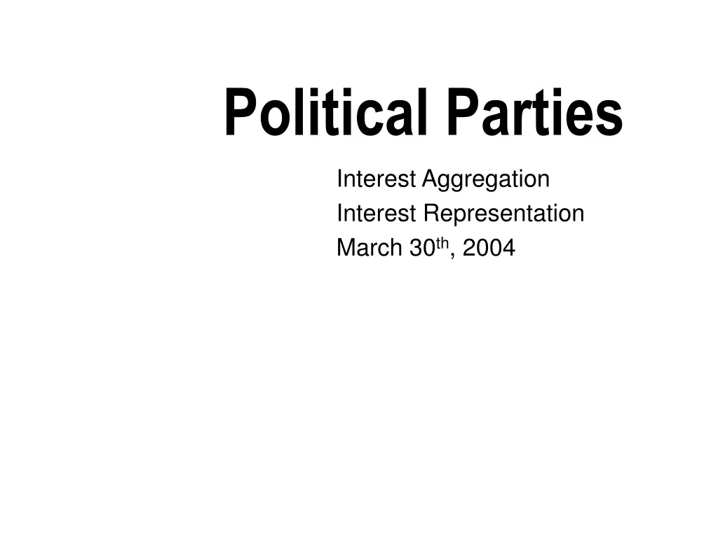 political parties