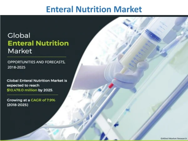 Enteral Nutrition Market Expected to Witness a Sustainable Growth