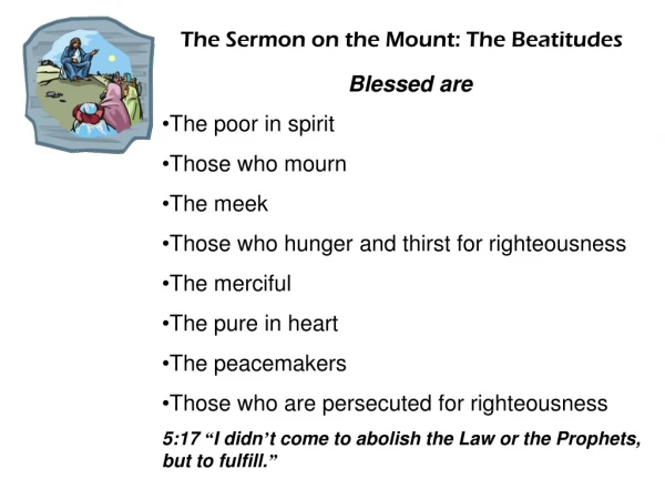 The Sermon on the Mount: The Beatitudes