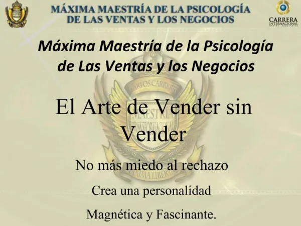 M xima Maestr a de la Psicolog a de Las Ventas y los Negocios