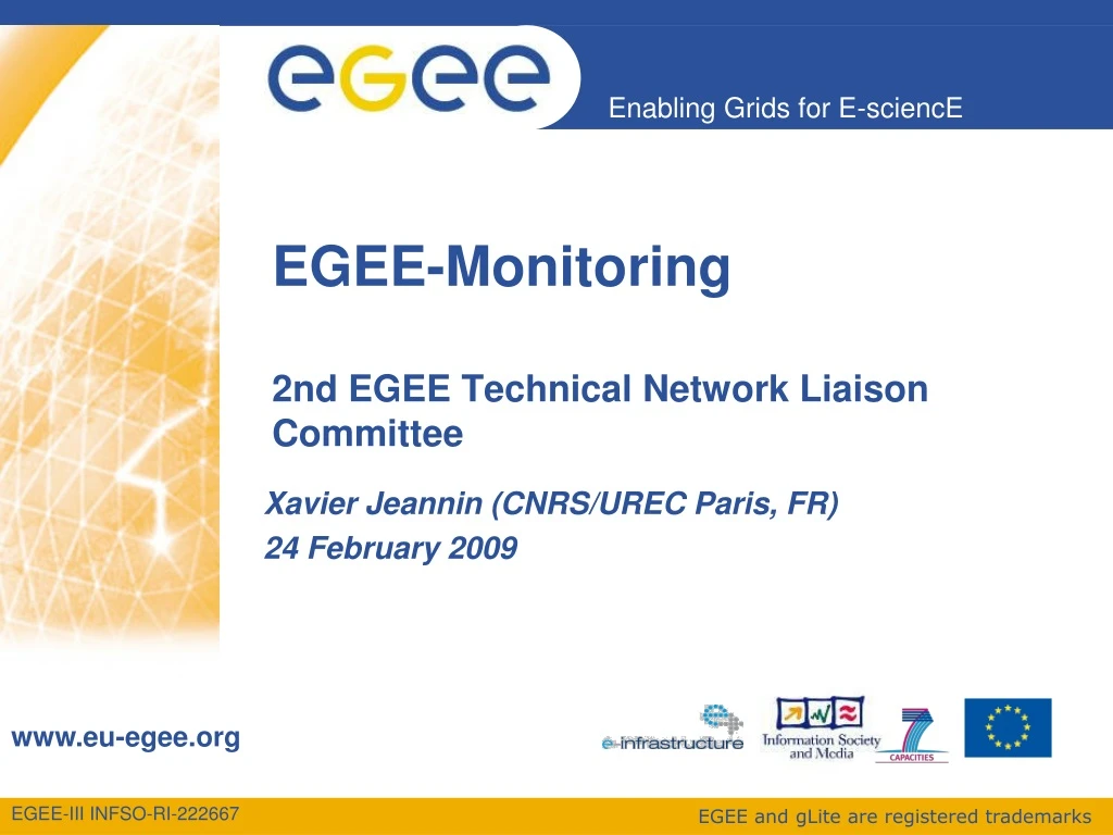 egee monitoring 2nd egee technical network liaison committee