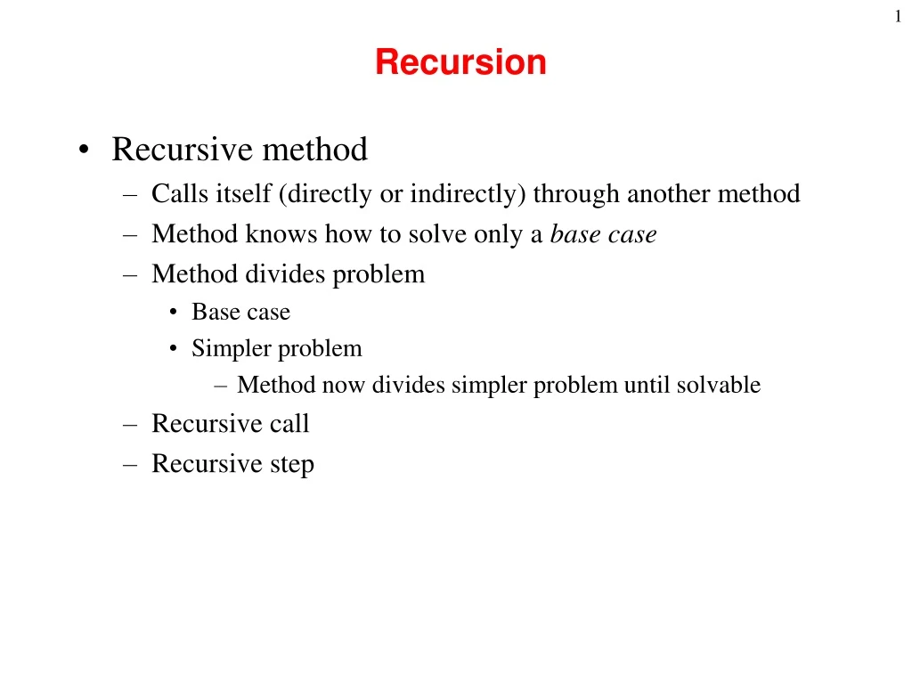 recursion