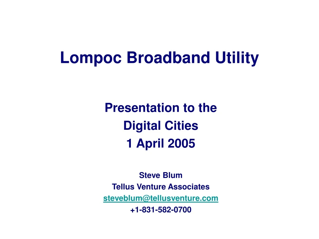 lompoc broadband utility