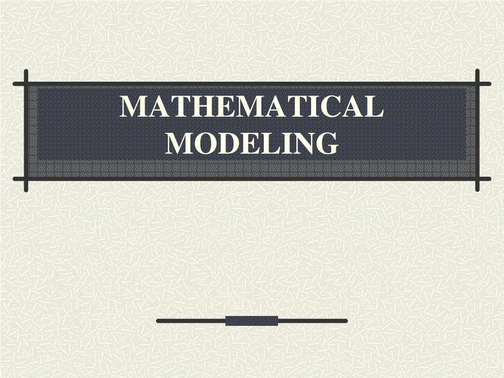 mathematical modeling