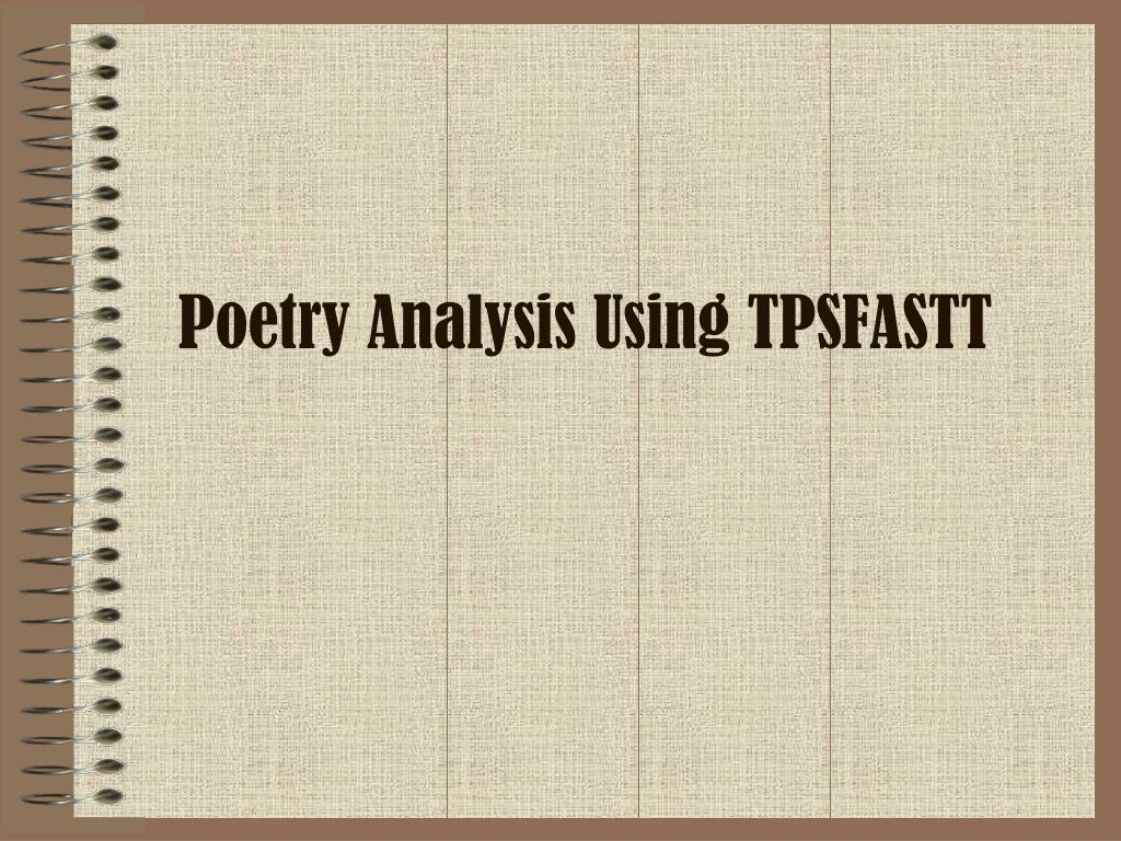 poetry analysis using tpsfastt