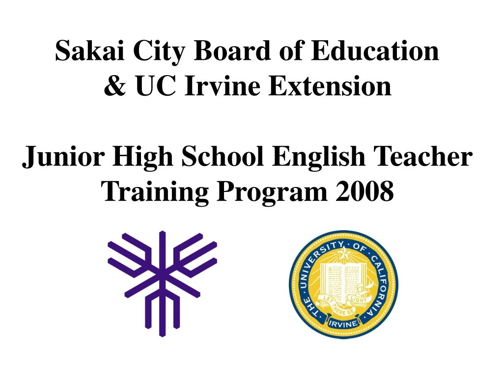 sakai city board of education uc irvine extension
