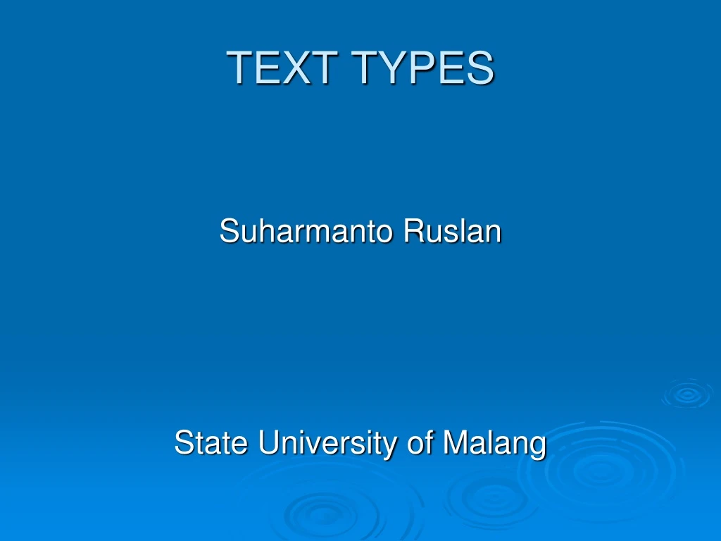 text types