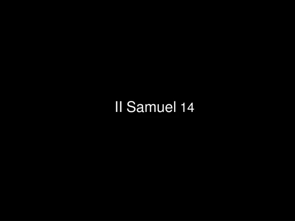 II Samuel 14