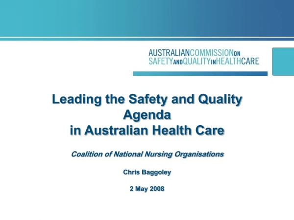 Quality in Australian Health Care Study