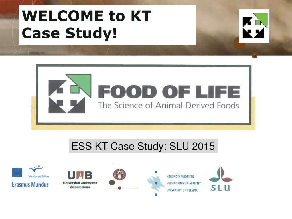 welcome to kt case study