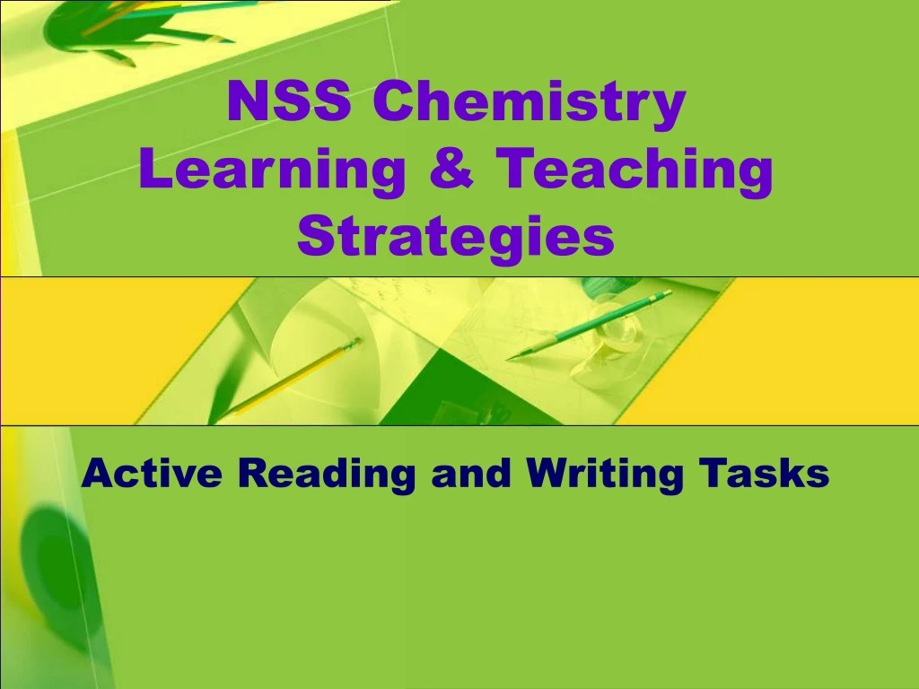 nss chemistry learning teaching strategies