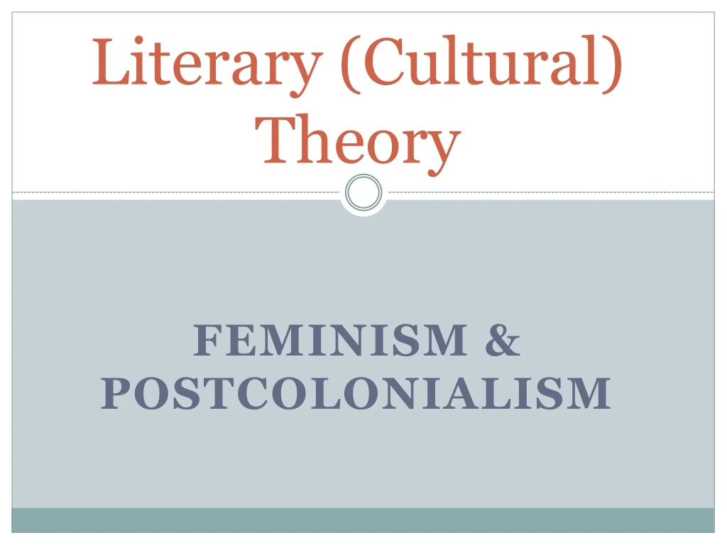 literary cultural theory