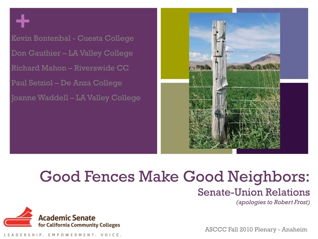 good fences make good neighbors senate union relations apologies to robert frost