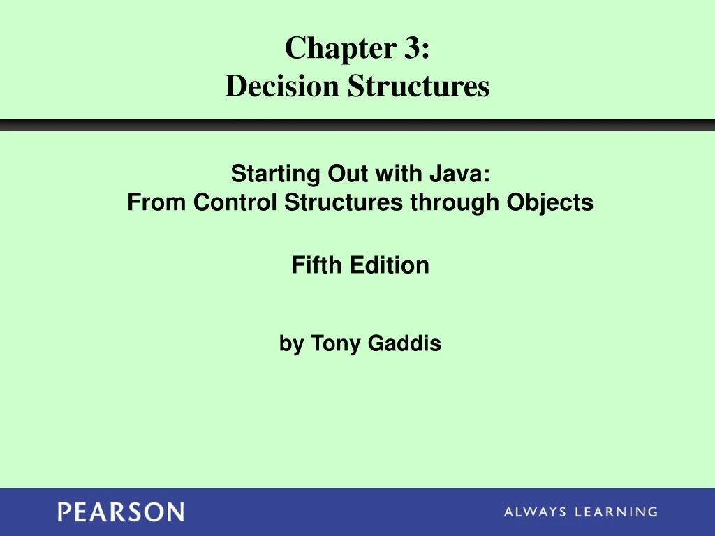 chapter 3 decision structures