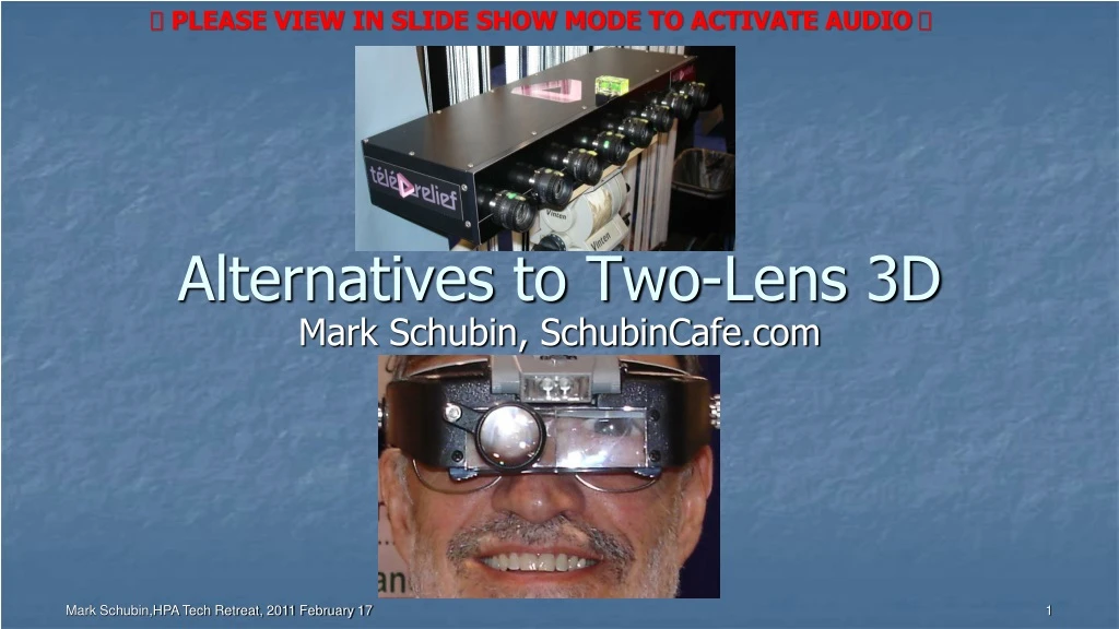 alternatives to two lens 3d