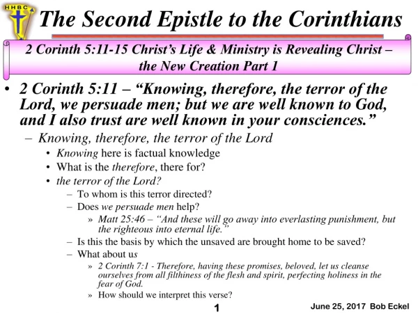 The Second Epistle to the Corinthians