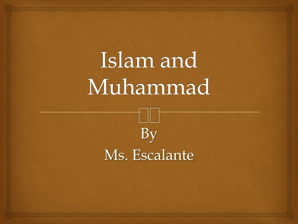 islam and muhammad