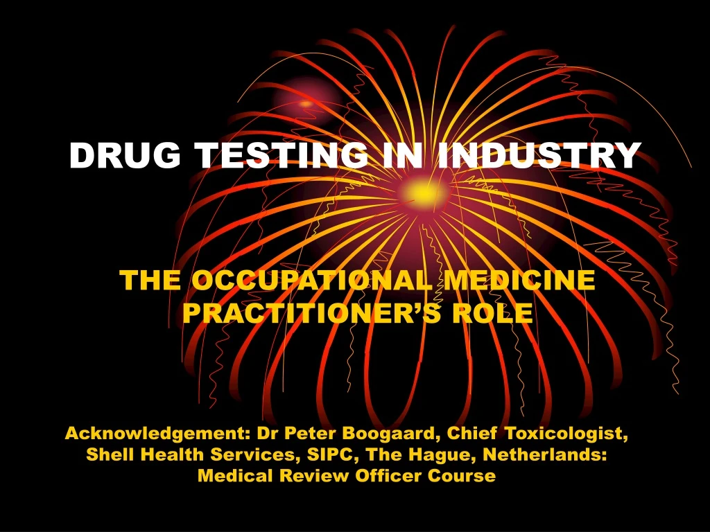 drug testing in industry