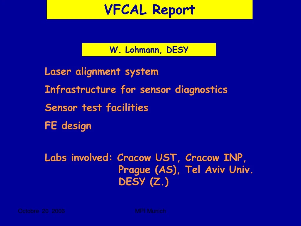 vfcal report