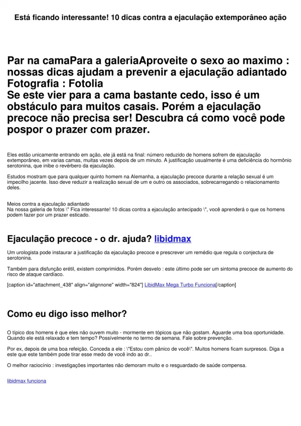 Está ficando interessante! 10 dicas contra a ejaculação antecipado ação