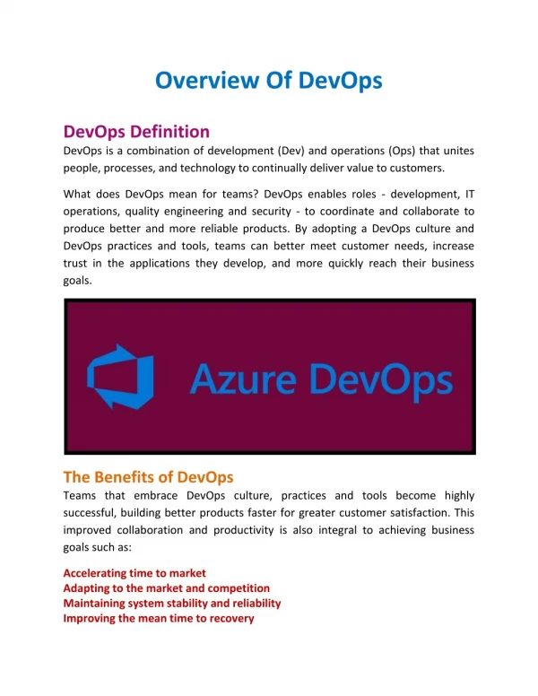 Microsoft Azure DevOps Training in Hyderabad |Microsoft Azure DevOps Online Training