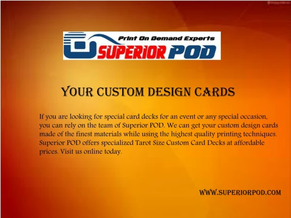 Superiorpod.com - Your custom design cards