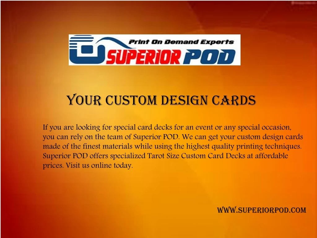 your custom design cards