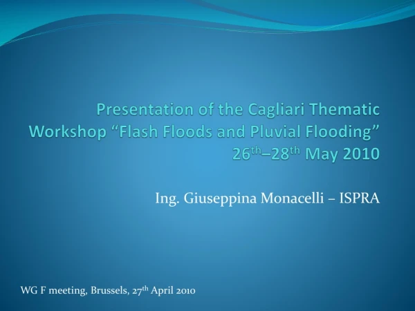 Ing. Giuseppina Monacelli – ISPRA