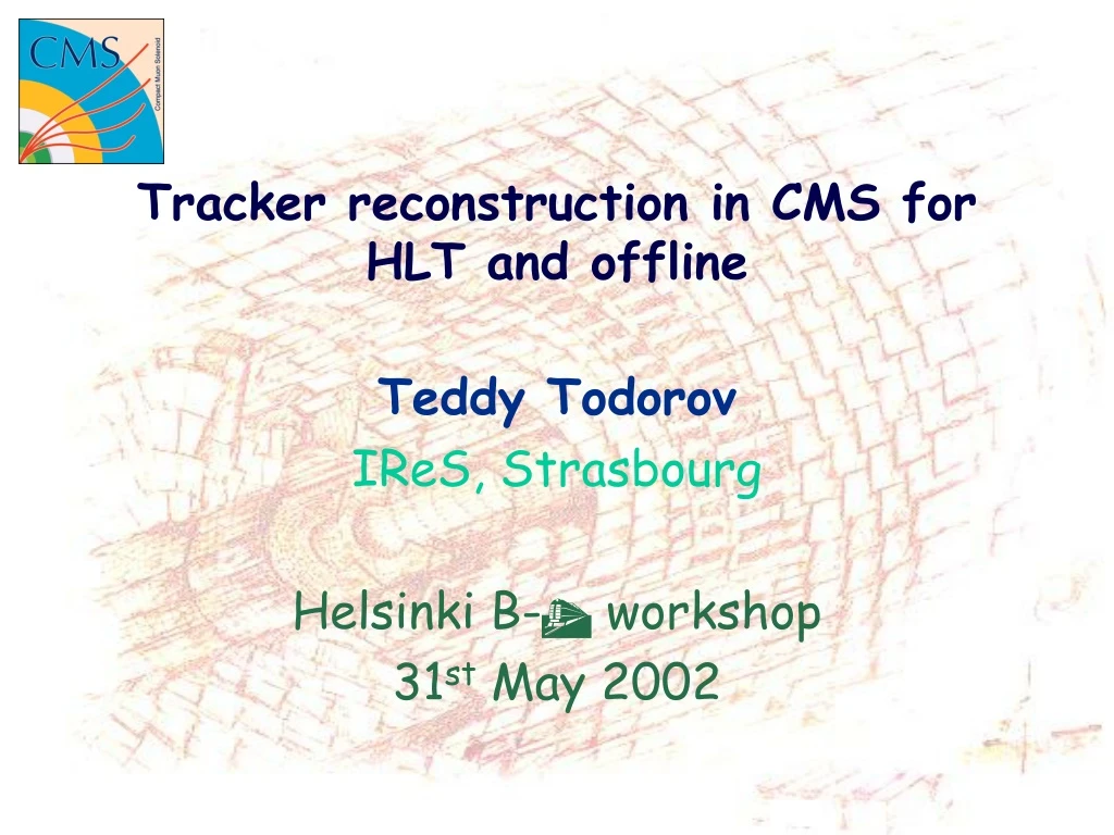 tracker reconstruction in cms for hlt and offline