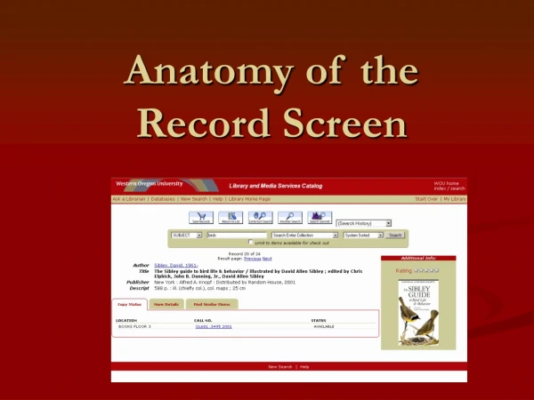 Anatomy of the Record Screen
