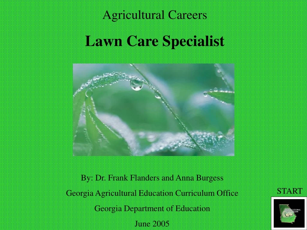 agricultural careers lawn care specialist