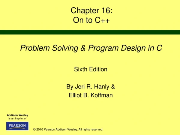 Chapter 16: On to C++