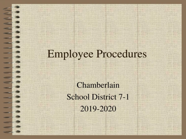 Employee Procedures