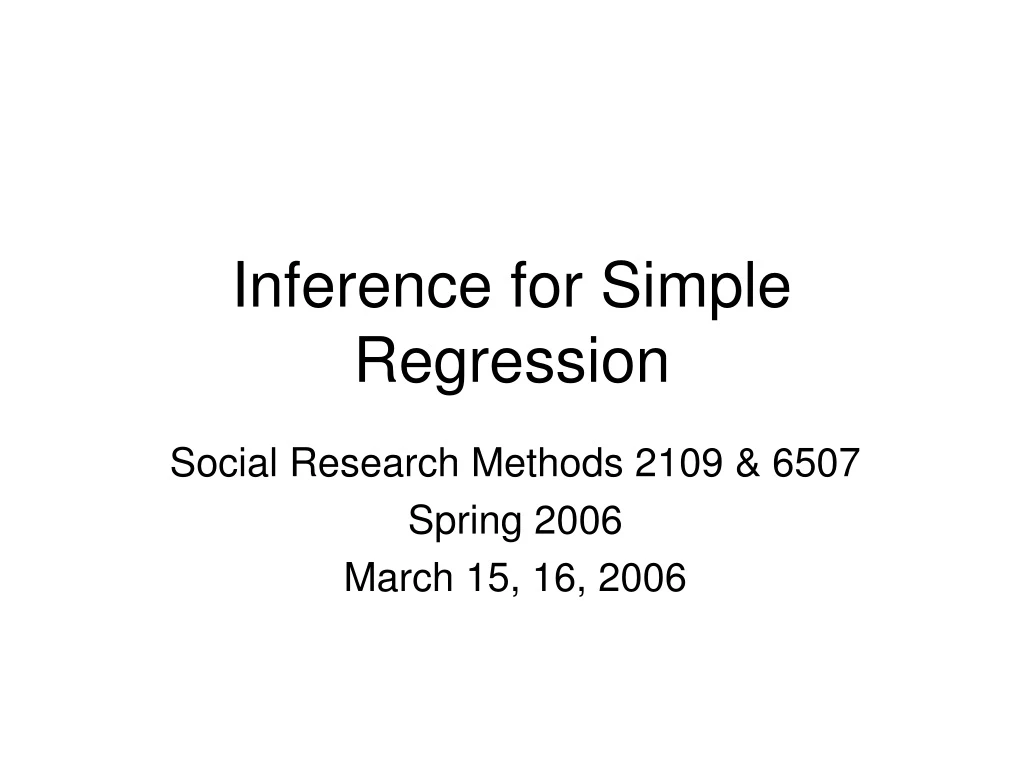 inference for simple regression