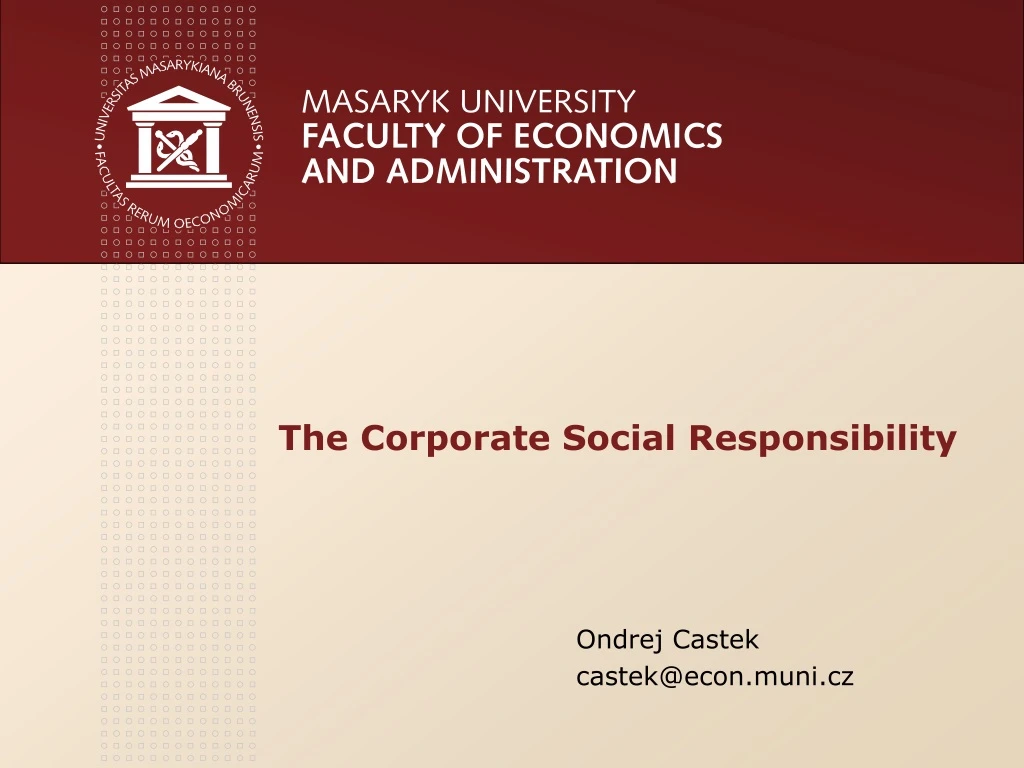 the corporate social responsibility
