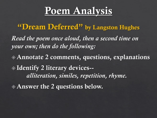 Poem Analysis