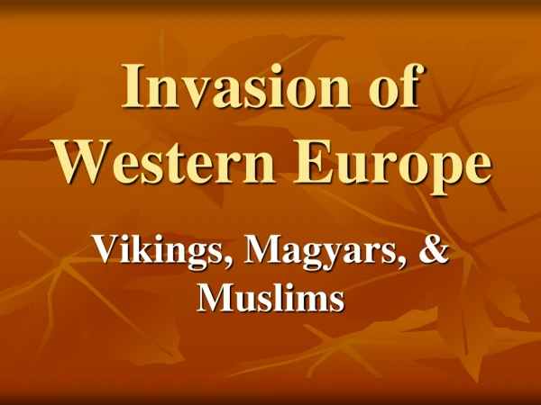 Invasion of Western Europe