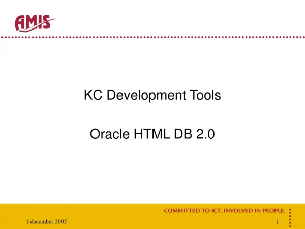 KC Development Tools Oracle HTML DB 2.0