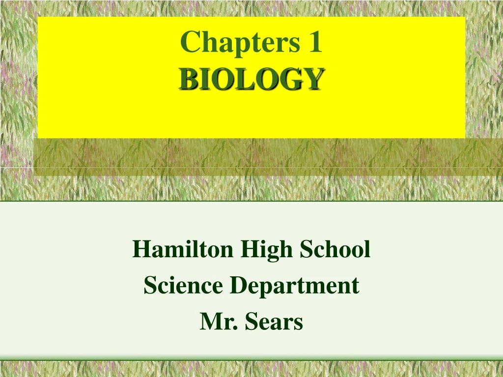 chapters 1 biology