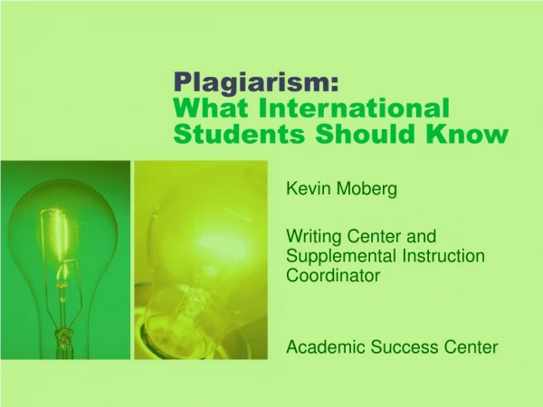 Plagiarism: What International Students Should Know