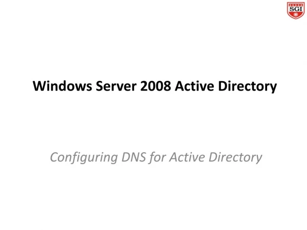 Windows Server 2008 Active Directory