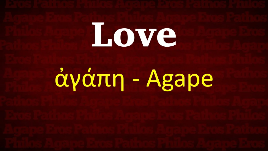 love agape