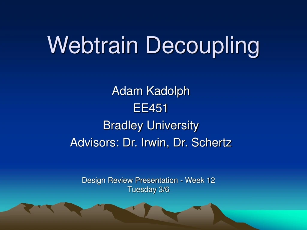 webtrain decoupling