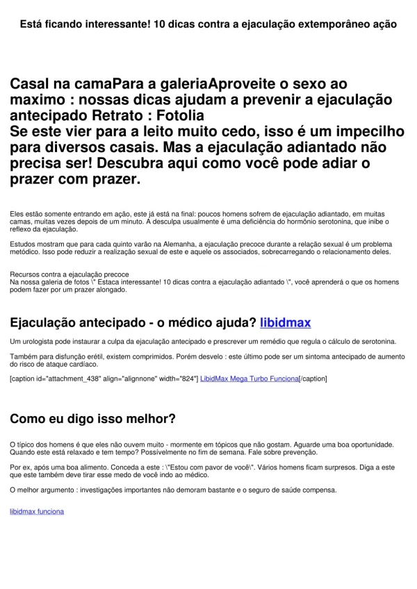 Está ficando interessante! 10 dicas contra a ejaculação precoce ação