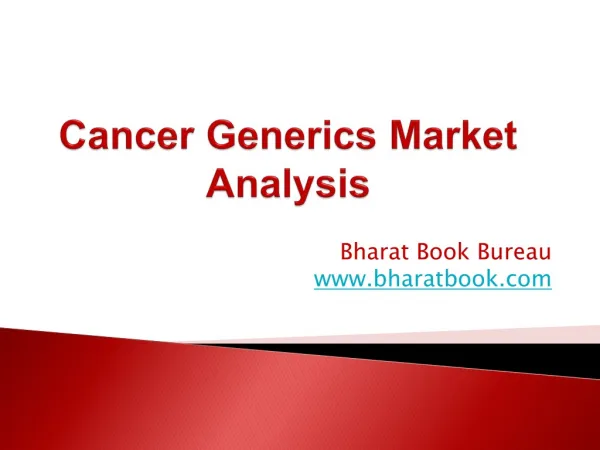 Cancer Generics Market Analysis