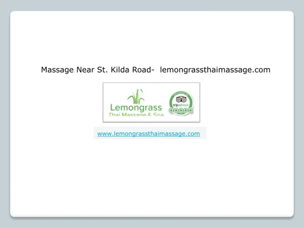 Massage Near St. Kilda Road- lemongrassthaimassage.com
