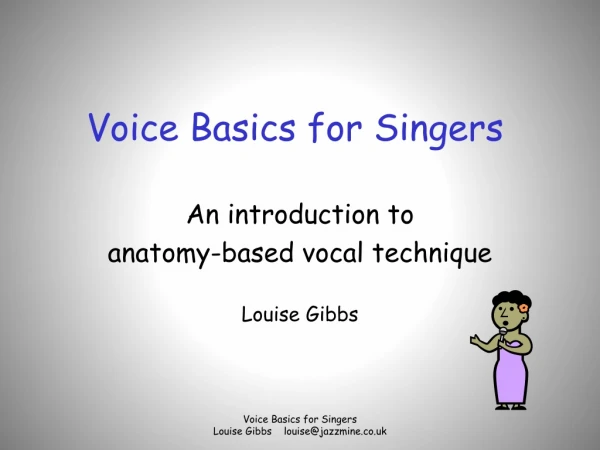 Voice Basics for Singers