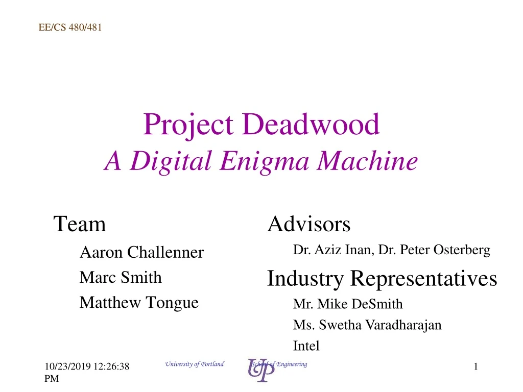 project deadwood a digital enigma machine